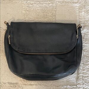 Vintage Fossil Black Leather Purse (no strap)